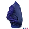 Close-up of Shop NFL New York Yankees Show Time Satin & Sequin Jacket For Women