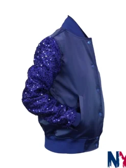 Close-up of Shop NFL New York Yankees Show Time Satin & Sequin Jacket For Women