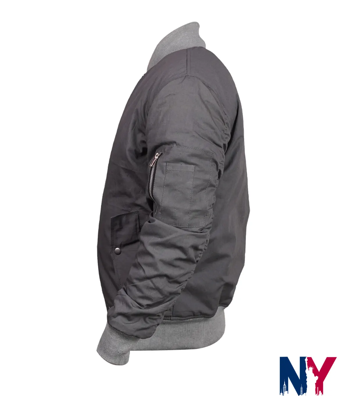 Close-up of The Batman 2022 Bruce Wayne Drifter Bomber Cotton Grey Jacket