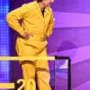 Close-up of The Tonight Show Starring Jimmy Fallon Digger 2026 Tom Cruise Yellow Cotton Jumpsuit