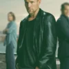 Close-up of Tobias Santelmann TV-Series Jo Nesbo’s Detective Hole 2026 Black Leather Jacket