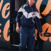 Close-up of WNBA Star Angel Reese Custom Vintage Team USA Blue Polyester Windbreaker Tracksuit