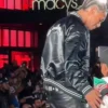 Close view of A-Boogie Wit Da Hoodie Macys Rookie Kids Show The Jordan Black Satin Varsity Jacket