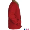 Close view of Abercrombie Canvas Fireman Clasp Corduroy Collar Red Cotton Jacket Sale