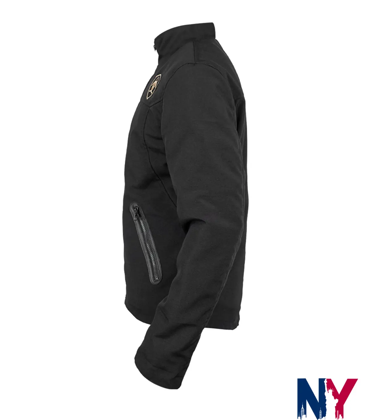 Close view of Ariat Women's Softshell Leopard Print Black Jacket For Sale