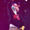 Close view of BTS J-Hope AWGE A$AP Rocky FW26 SS26 Fleece Black Hooded Jacket