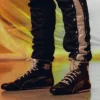 Close view of Charles Leclerc Special Black Scuderia Ferrari F1 Singapore Grand Prix Racing Suit