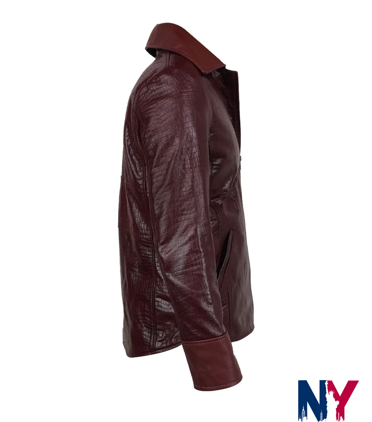 Close view of Jada Pinkett Smith Movie The Matrix 4 2021 Niobe Red Slim-Fit Leather Jacket