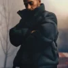 Lululemon Featherweight Stand-Neck Lewis Hamilton Quilted Black Parachute Puffer Jacket back view
