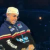 Close view of Nahmias x Formula 1 Miracle of Racing Chris Brown Full-Zip Blue Fleece Racing Jacket