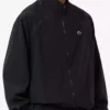 Close view of Russian Tennis Player Daniil Medvedev Lacoste Black Polyester Track Jacket