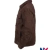 Close view of Shop Men's Dark Brown Suede Leather Shirt Style Jacket Limited Edition