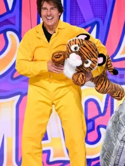 Close view of The Tonight Show Starring Jimmy Fallon Tom Cruise Digger 2026 Yellow Cotton Jumpsuit