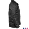 Close view of Tobias Santelmann Harry Hole TV-Series Jo Nesbo’s Detective Hole 2026 Black Leather Jacket