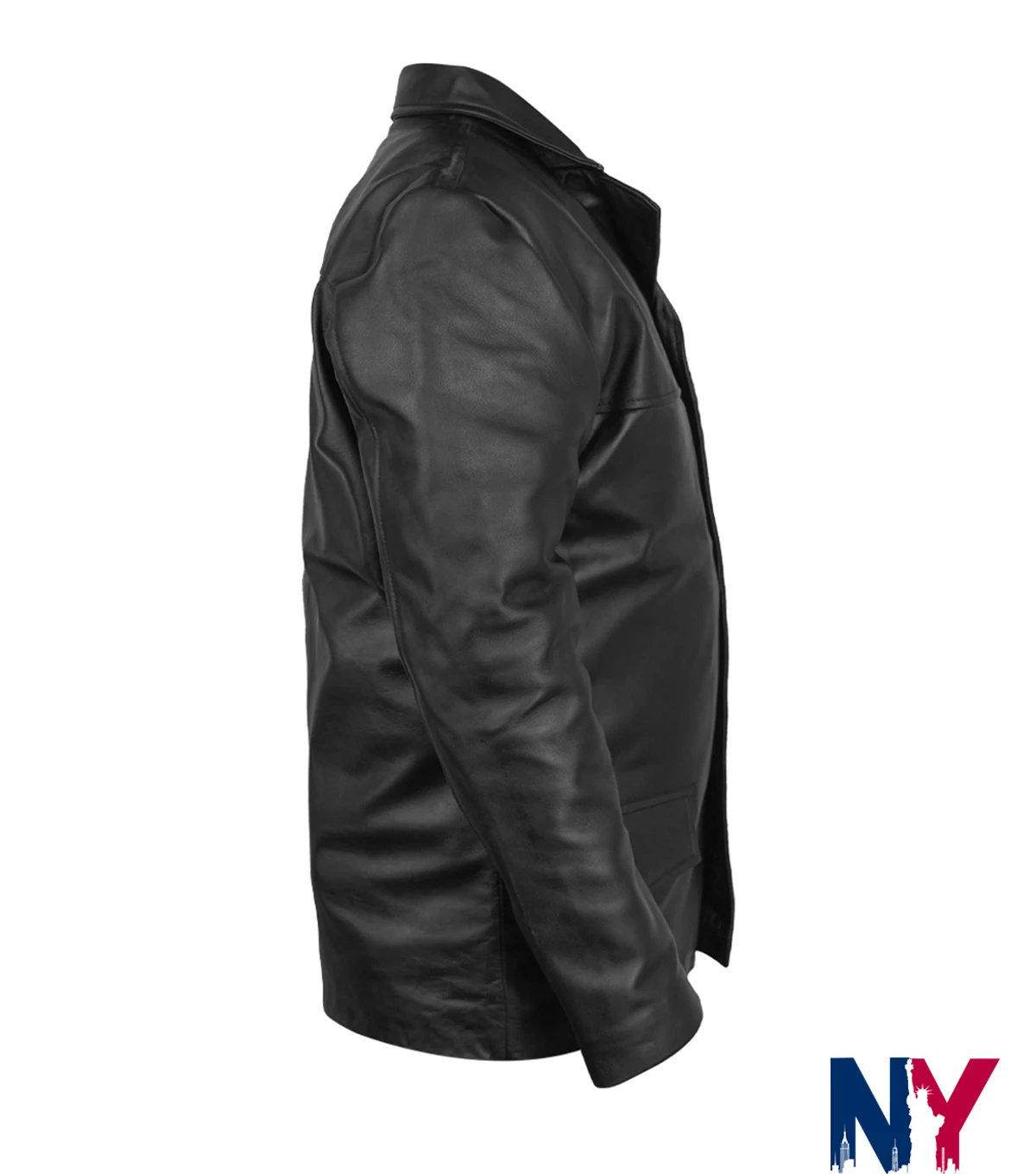Close view of Tobias Santelmann Harry Hole TV-Series Jo Nesbo’s Detective Hole 2026 Black Leather Jacket