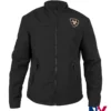 Close view of Women's Ariat Softshell Black Leopard Print Jacket front view