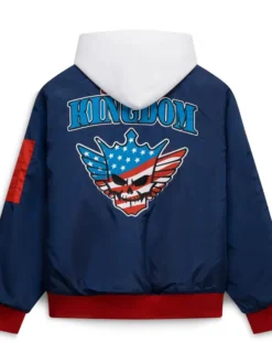 Cody Rhodes Full-Zip Blue Hoodie Style Jacket Back