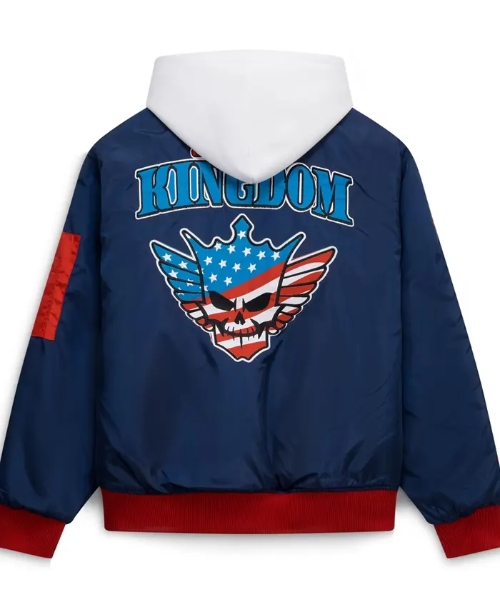 Cody Rhodes Full-Zip Blue Hoodie Style Jacket Back