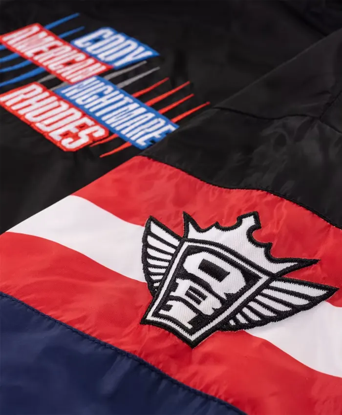 Cody Rhodes Neon Nightmare Full-Zip Windbreaker Jacket Black-Navy