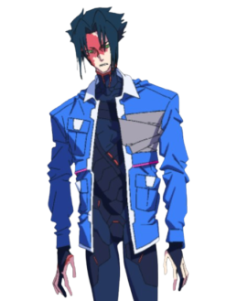 Cyberpunk Edgerunners 2 D Blue Utility jacket