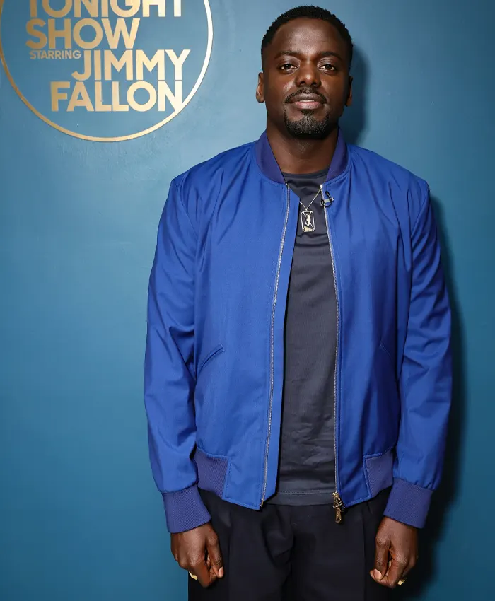 Daniel Kaluuya Tonight Show Blue Bomber Jacket