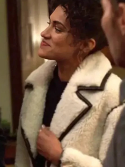 Dark Matter Tiff Abreu White Shearling Coat