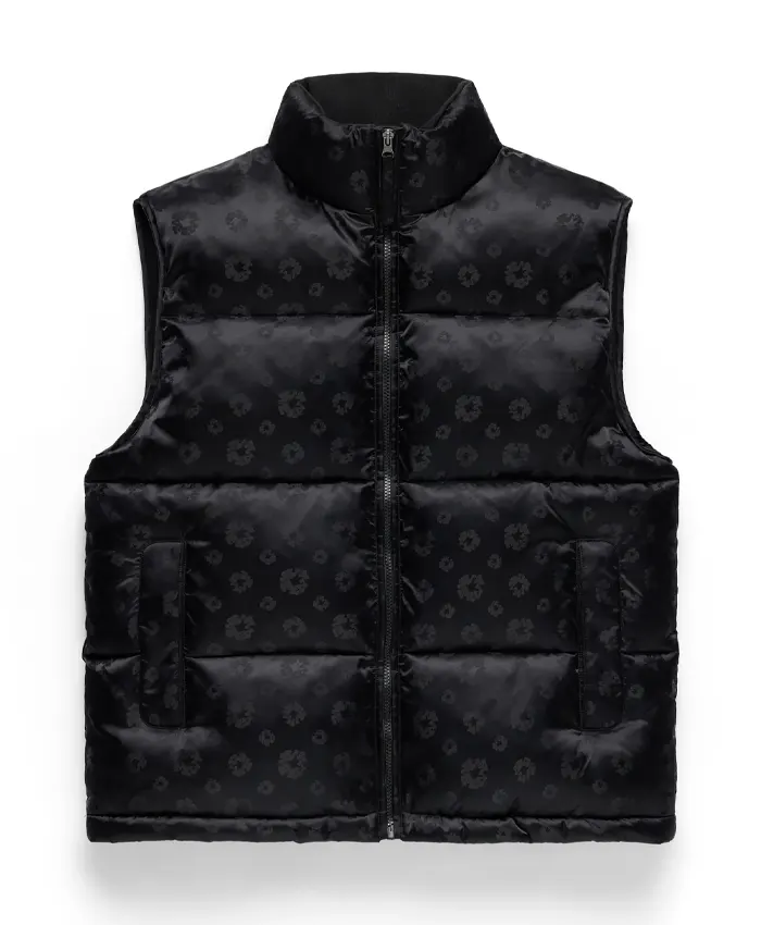 Denim Tears Jacquard Monogram Cotton Wreath Black Vest