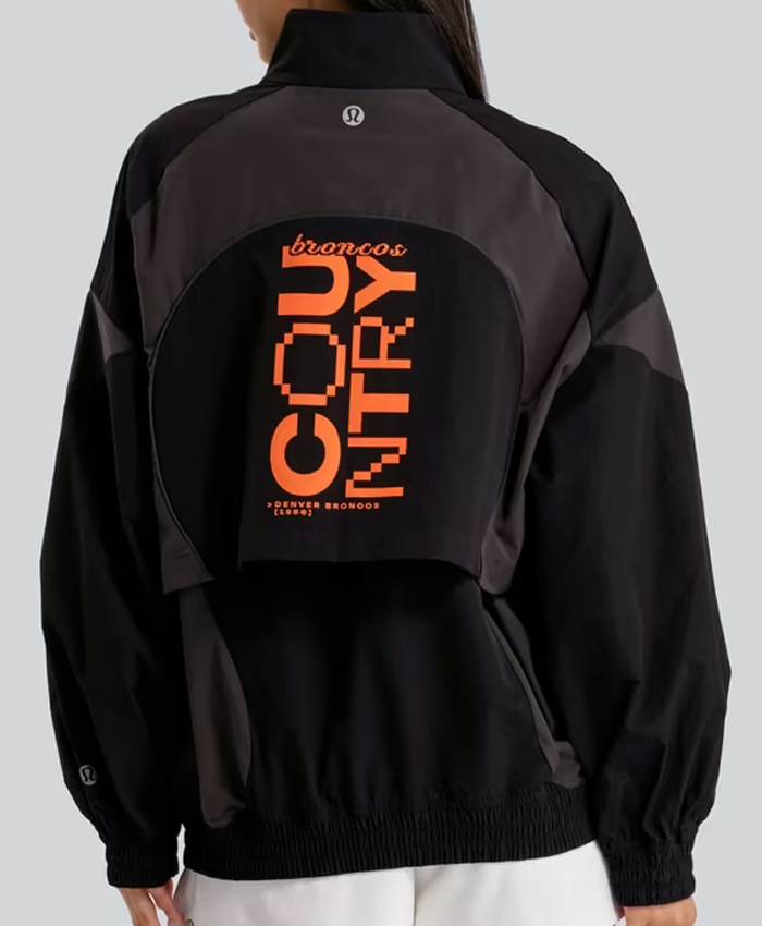 Denver Broncos lululemon Black Ventilated Jacket Womens