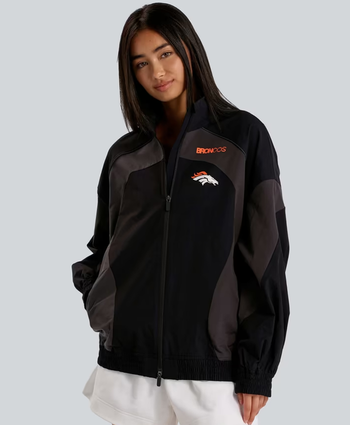 Denver Broncos lululemon Women's Black Ventilated Oversized Track Jacket