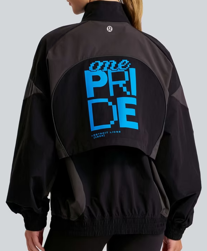 Detroit Lions lululemon Black Ventilated Jacket Back