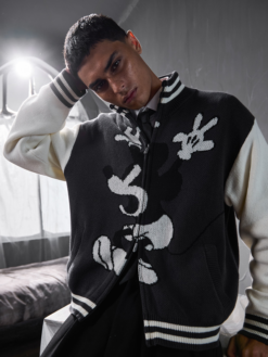 Disney Halloween Mickey Mouse Bomber Varsity Jacket