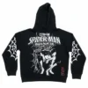 Ed Hardy Heart Web Boxy Spider Man Brand New Day Black Fleece Hooded Jacket front view
