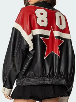 Edikted North Star Leather Jacket