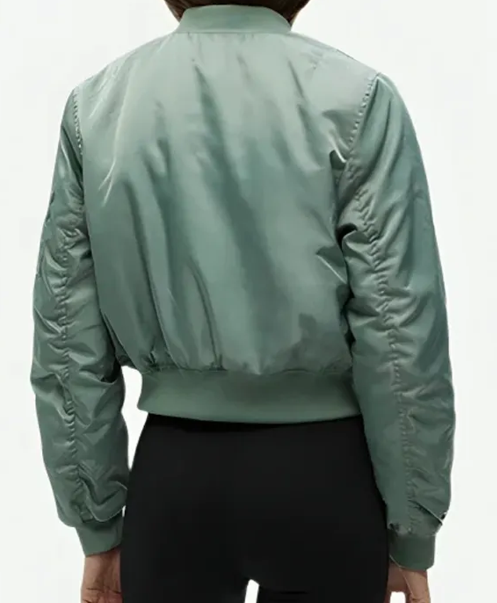 Emma Myers A Good Girls Guide to Murder Bomber Jacket Back