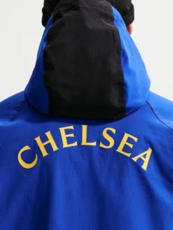 Enzo Fernández Chelsea Bingx Blue And Black Nike Windrunner Jacket Back
