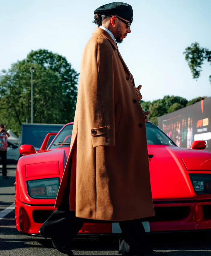 F1 Lewis Hamilton Monza Camel Wool Coat