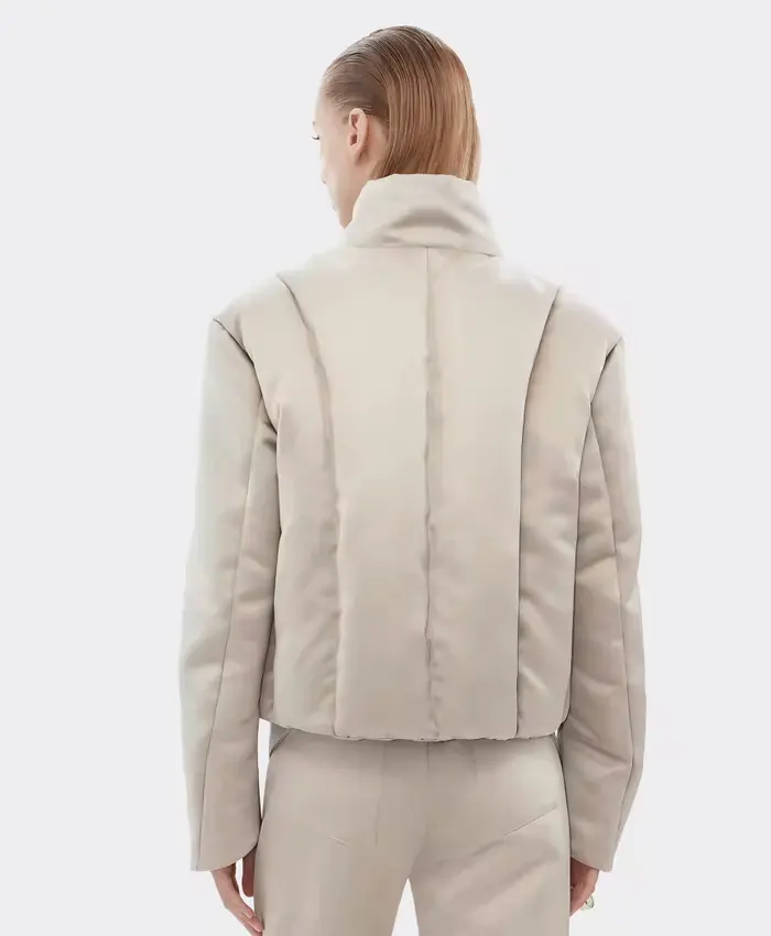 Ferrari Women Padded Duchesse Satin Blouson Jacket Back