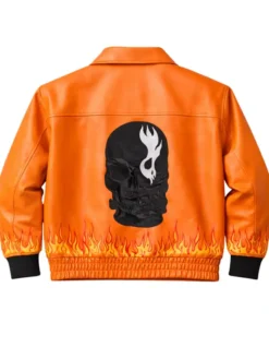 Flame-Style-Skull-Embroidered-Orange-Bomber-Leather-Jacket-For-Men-and-Women