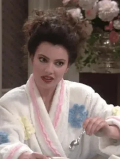 Fran Drescher The Nanny Floral White Bathrobe