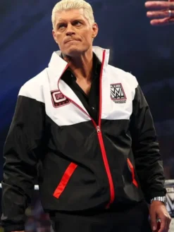 Friday-Night-WWE-Smack-Down-2026-Cody-Rhodes-Black-and-White-Track-Jacket
