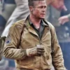 Fury Brad Pitt Military Bomber Jacket