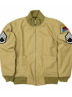 Fury Brad Pitt Military Cotton Bomber Jacket For Sale