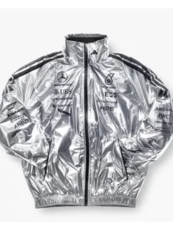 Get Adidas x Mercedes Amg Petronas Formula 1 Team Silver Bomber Jacket For Men and Women