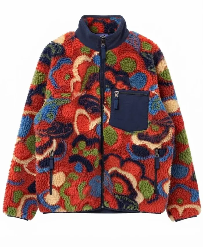Get-North-Of-North-S02-Bailey-Poching-Zip-Up-Red-Fleece-Jacket