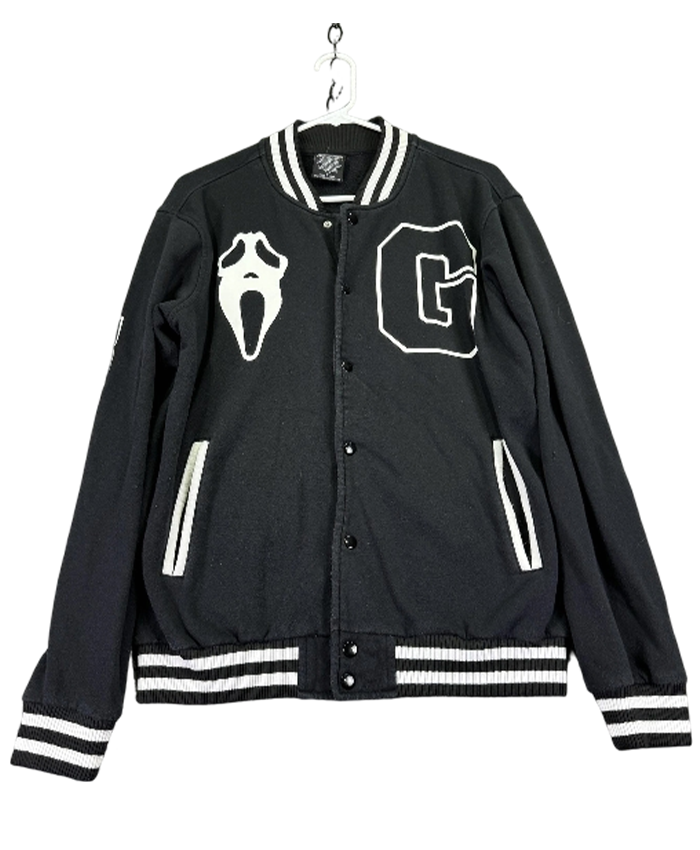 Ghost Face Black Letterman Jacket For Sale