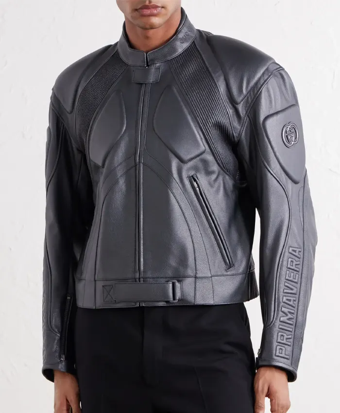 Gucci Primavera 2026 Runway Leather Moto Jacket Mens