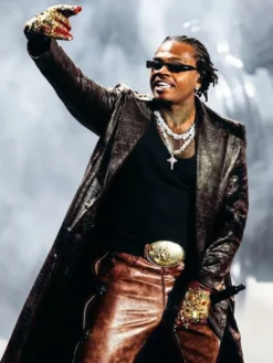 Gunna 2026 VMAs Stage Performance Leather Coat