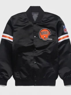 HOMAGE-X-Starter-Bengals-Heavyweight-Black-Satin-Jacket-Sale