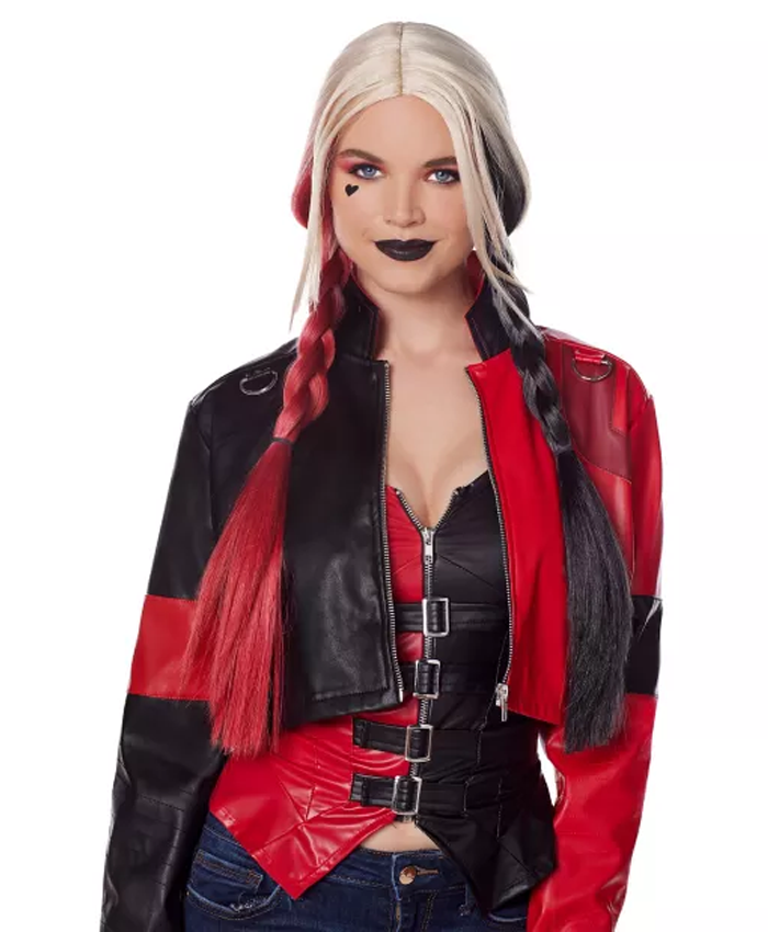 Halloween Harley Quinn Suicide Squad Leather Jacket Womens