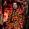 Order Halloween Printed Pumpkin Suit Sales For Men and Women